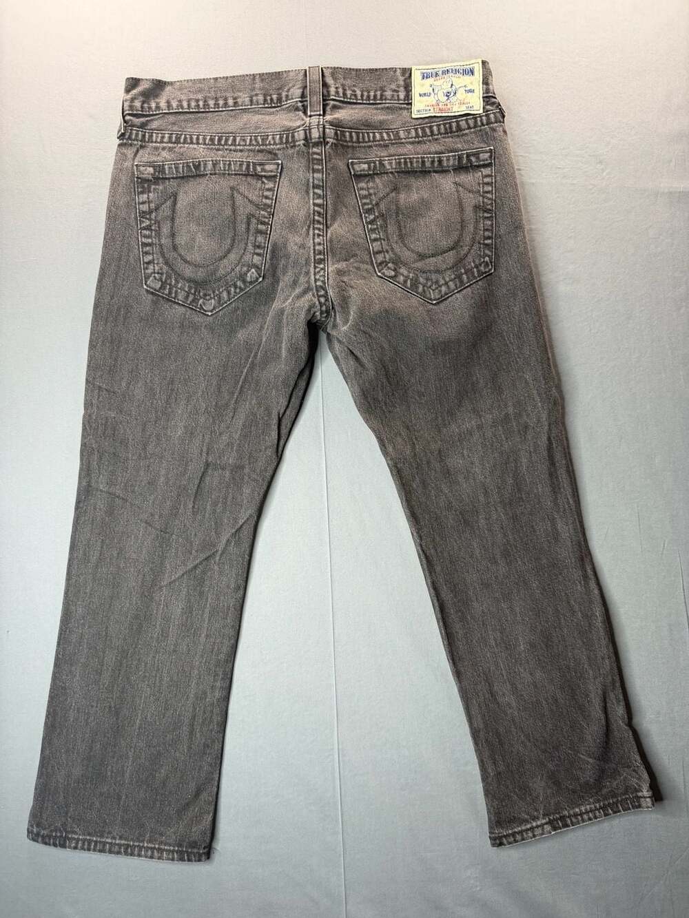 Vintage True Religion Straight Leg Jeans Mens Size 38 Black Made in USA